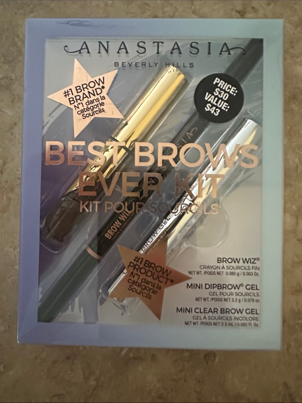 Anastasia Beverly Hills Best Brows Kit. Medium brown. NIB